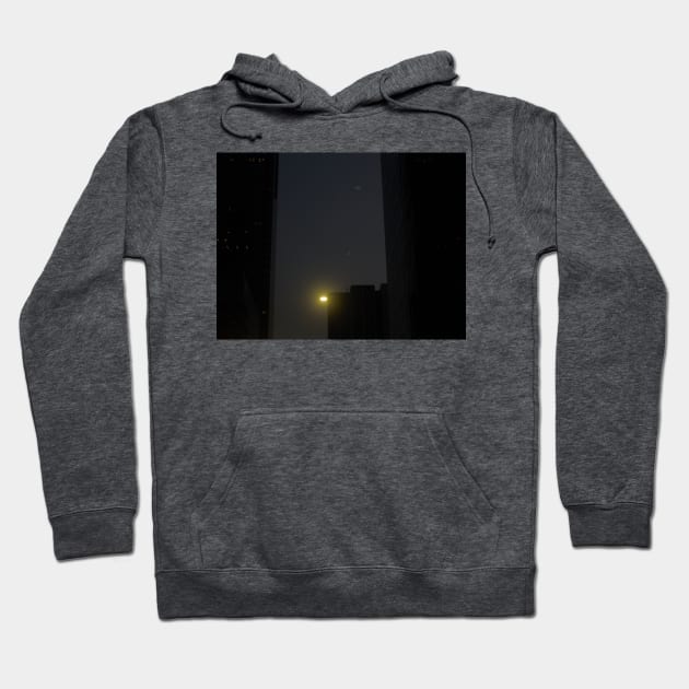 Evening Cityscape Los Angeles Hoodie by BenjiRetroWave